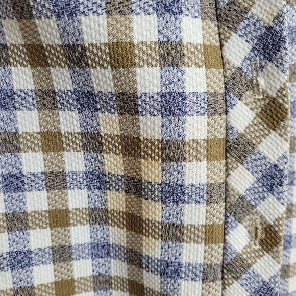 VINTAGE 70s plaid two piece shift dress and matching blazer XL - Picture 9 of 17